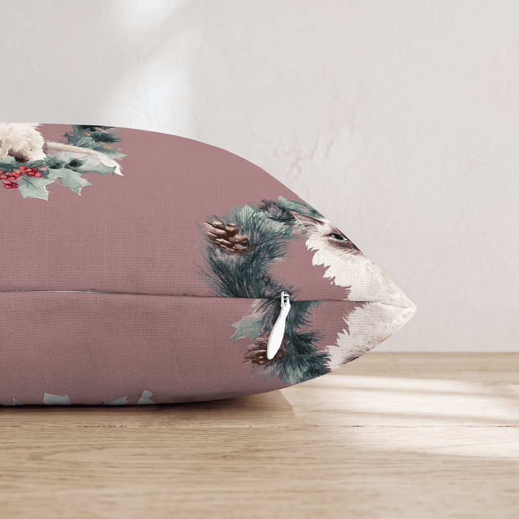 Ragdoll Pinecone Wreath Throw Pillow - Hillcroft Home