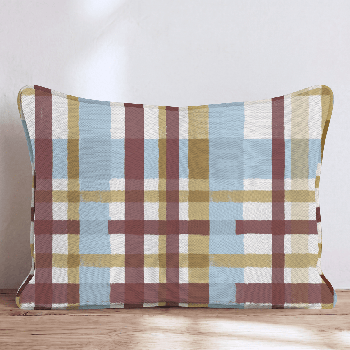 Railway Check Throw Pillow throw pillow - Hillcroft Home