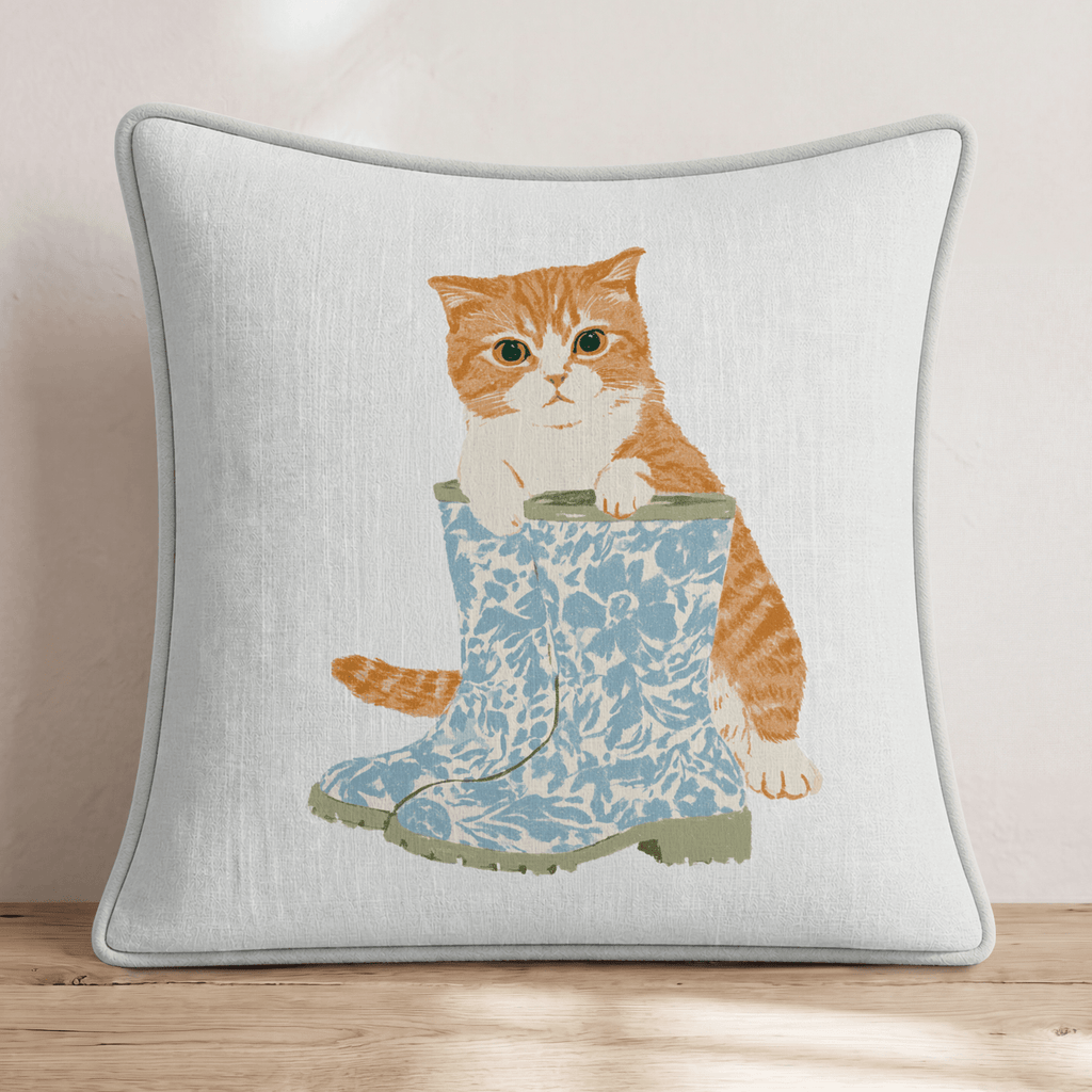 Rainboots For The Munchkin Throw Pillow - Hillcroft Home