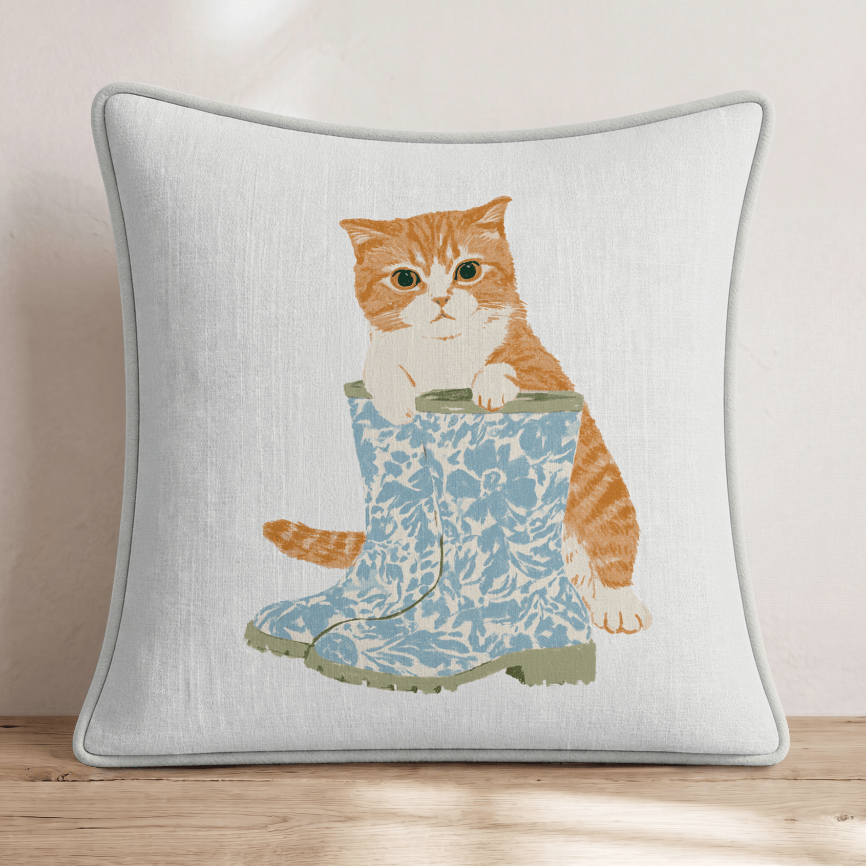 Rainboots For The Munchkin Throw Pillow - Hillcroft Home