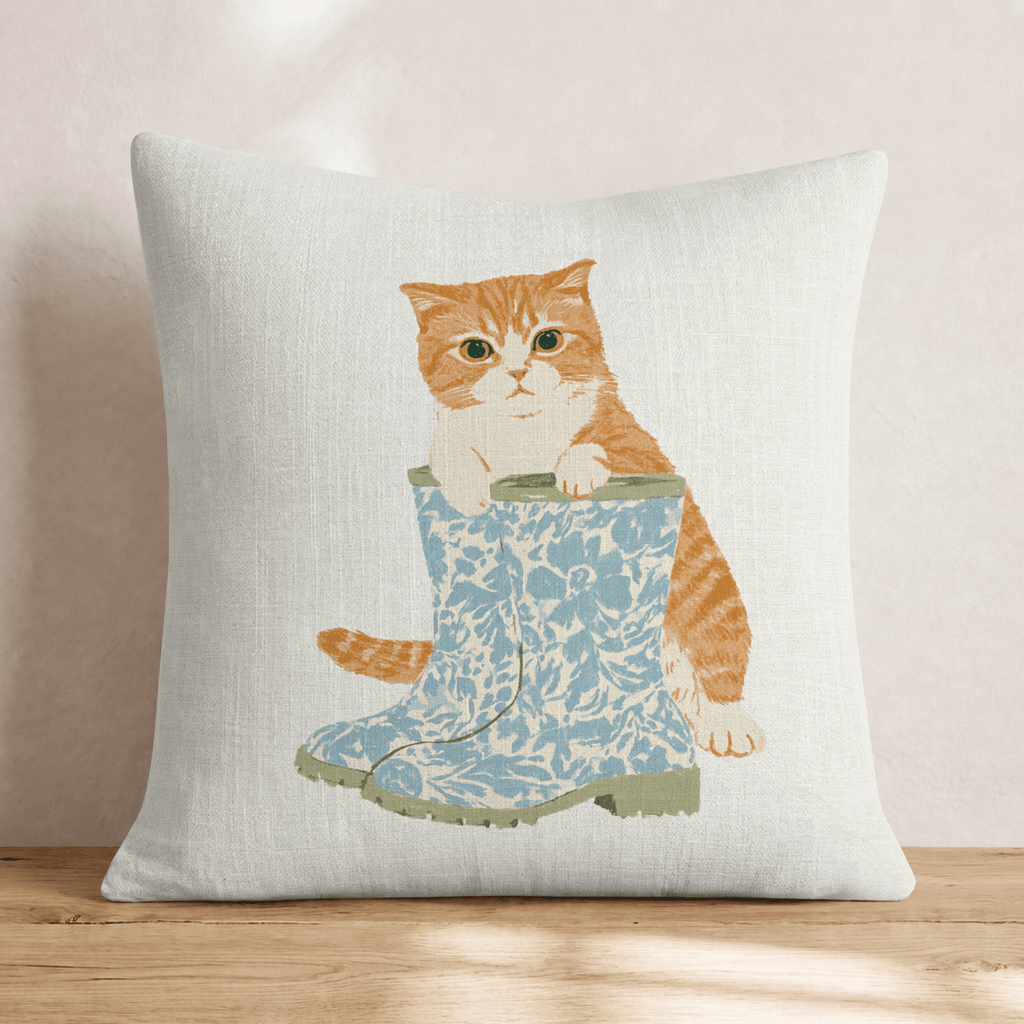Rainboots For The Munchkin Throw Pillow - Hillcroft Home