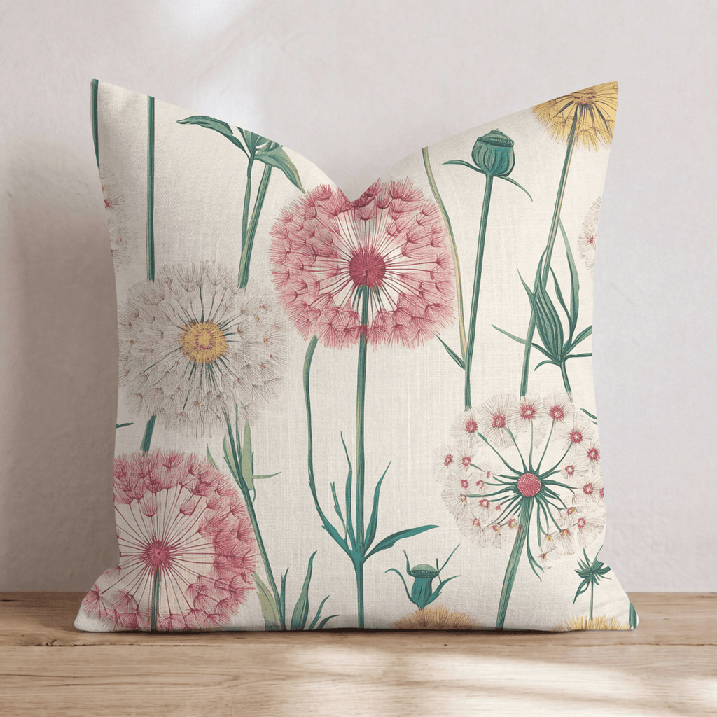 Rainbow Dandelion Throw Pillow - Hillcroft Home