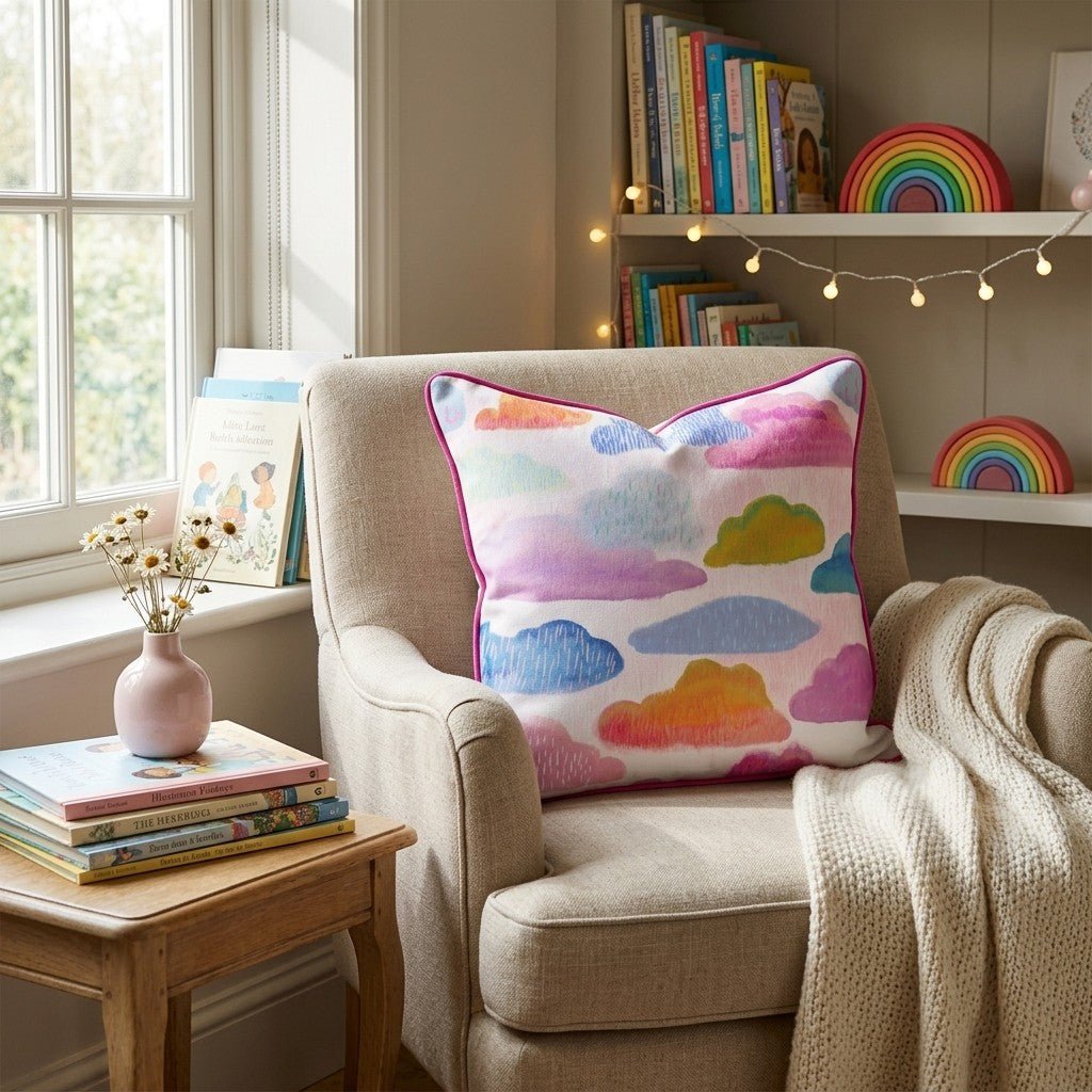 Raining Clouds Throw Pillow - Hillcroft Home