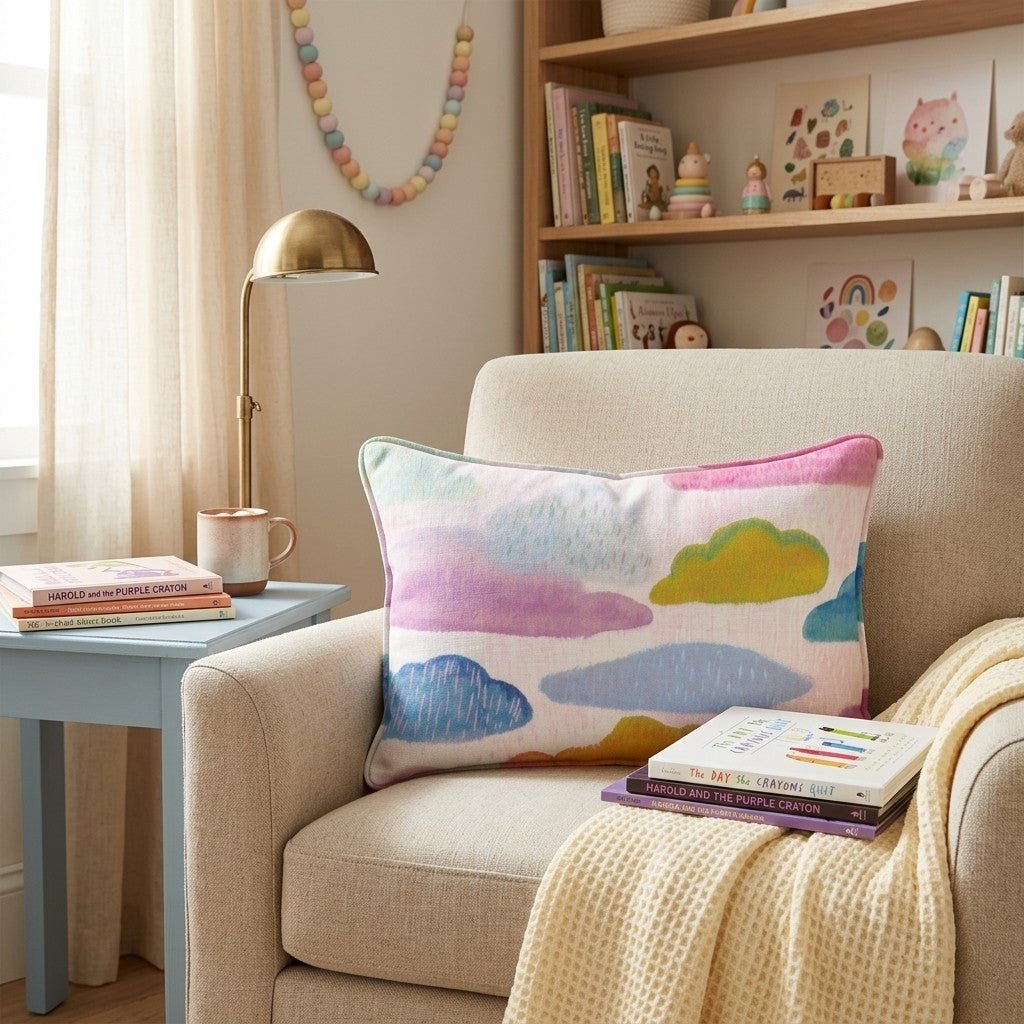 Raining Clouds Throw Pillow - Hillcroft Home
