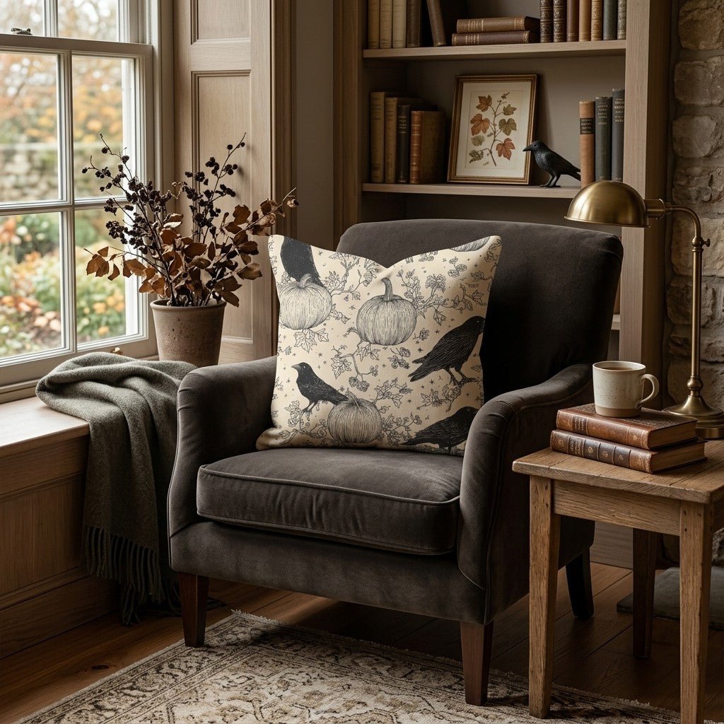 Ravens Harvest Throw Pillow - Hillcroft Home