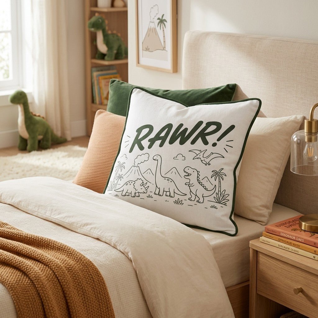 RAWR Throw Pillow - Hillcroft Home