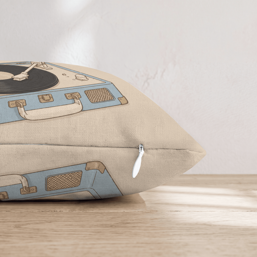 Record Player Throw Pillow - Hillcroft Home
