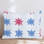 Red and Blue Stars Throw Pillow - Hillcroft Home