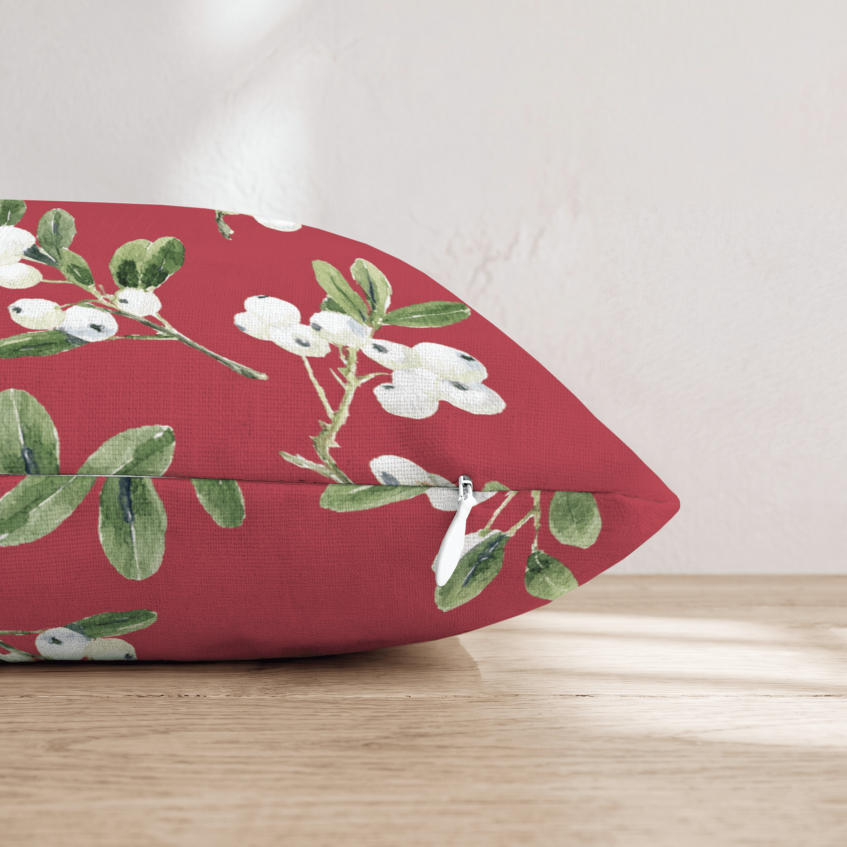 Red And White Cranberries Throw Pillow - Hillcroft Home