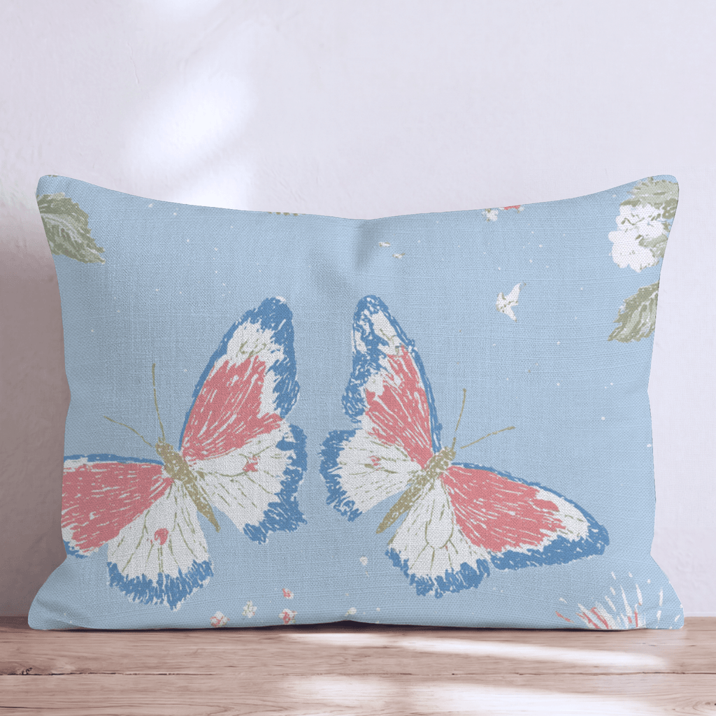 Red and White In Flight Throw Pillow - Hillcroft Home