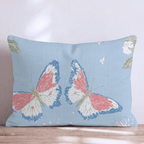 Red and White In Flight Throw Pillow - Hillcroft Home