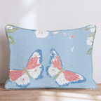 Red and White In Flight Throw Pillow - Hillcroft Home
