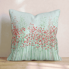 Red Berry Stems Throw Pillow - Hillcroft Home