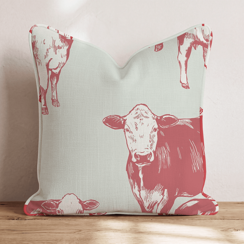 Red Calf Throw Pillow - Hillcroft Home