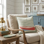 Red Canoe Throw Pillow - Hillcroft Home