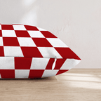 Red Checkered Throw Pillow - Hillcroft Home