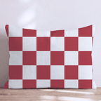 Red Checkered Throw Pillow - Hillcroft Home