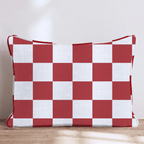 Red Checkered Throw Pillow - Hillcroft Home