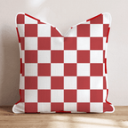 Red Checkered Throw Pillow - Hillcroft Home