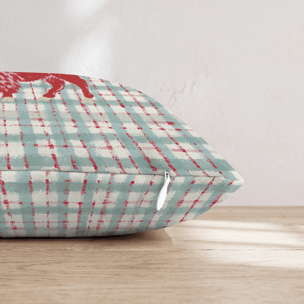 Red Christmas Buffalo Throw Pillow - Hillcroft Home