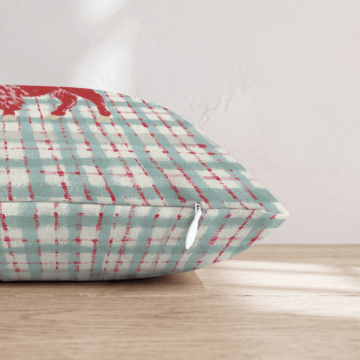 Red Christmas Buffalo Throw Pillow - Hillcroft Home
