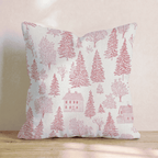 Red Cottage Toile Throw Pillow - Hillcroft Home