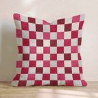 Red Multi Checker Throw Pillow - Hillcroft Home