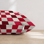 Red Multi Checker Throw Pillow - Hillcroft Home