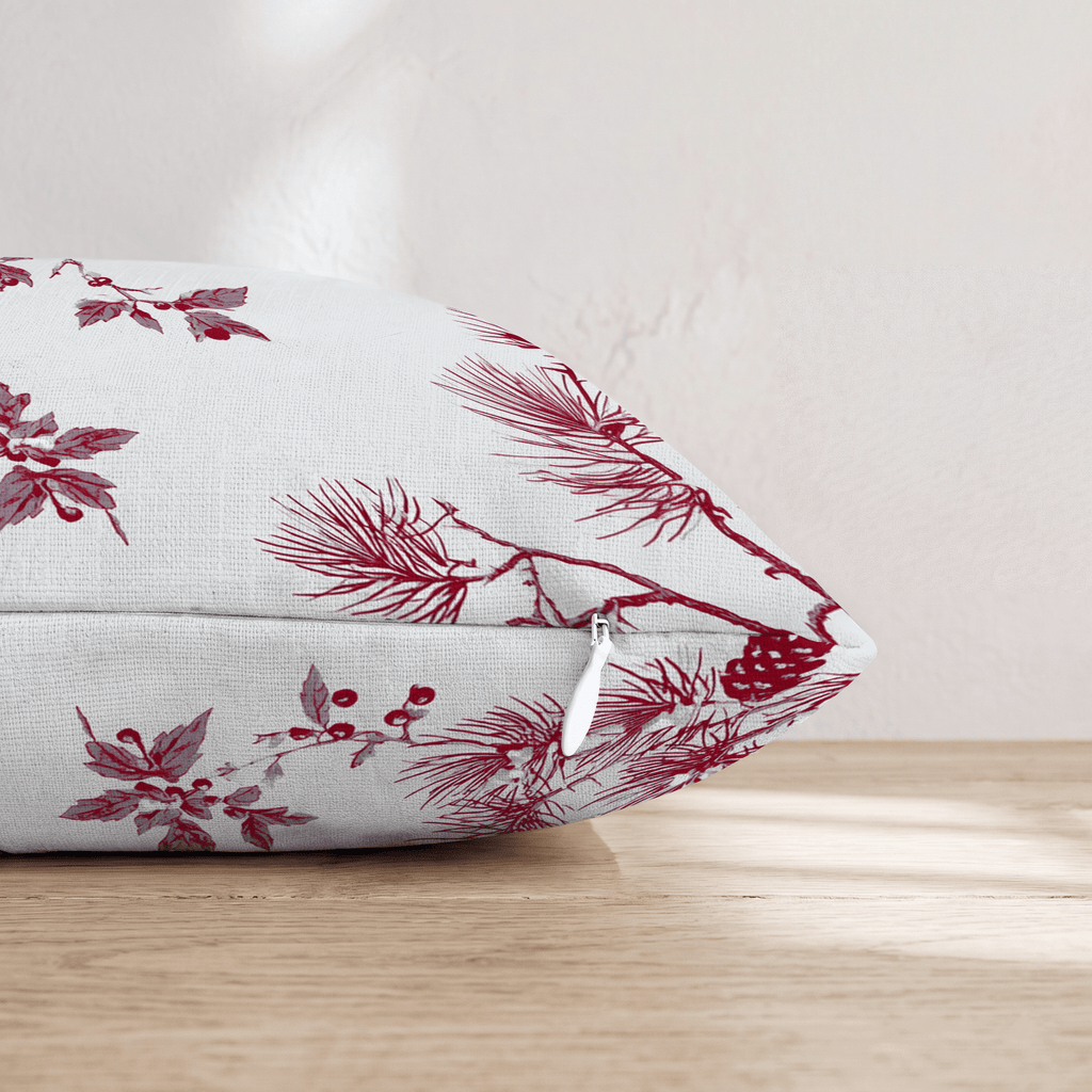 Red Owl Toile Throw Pillow - Hillcroft Home