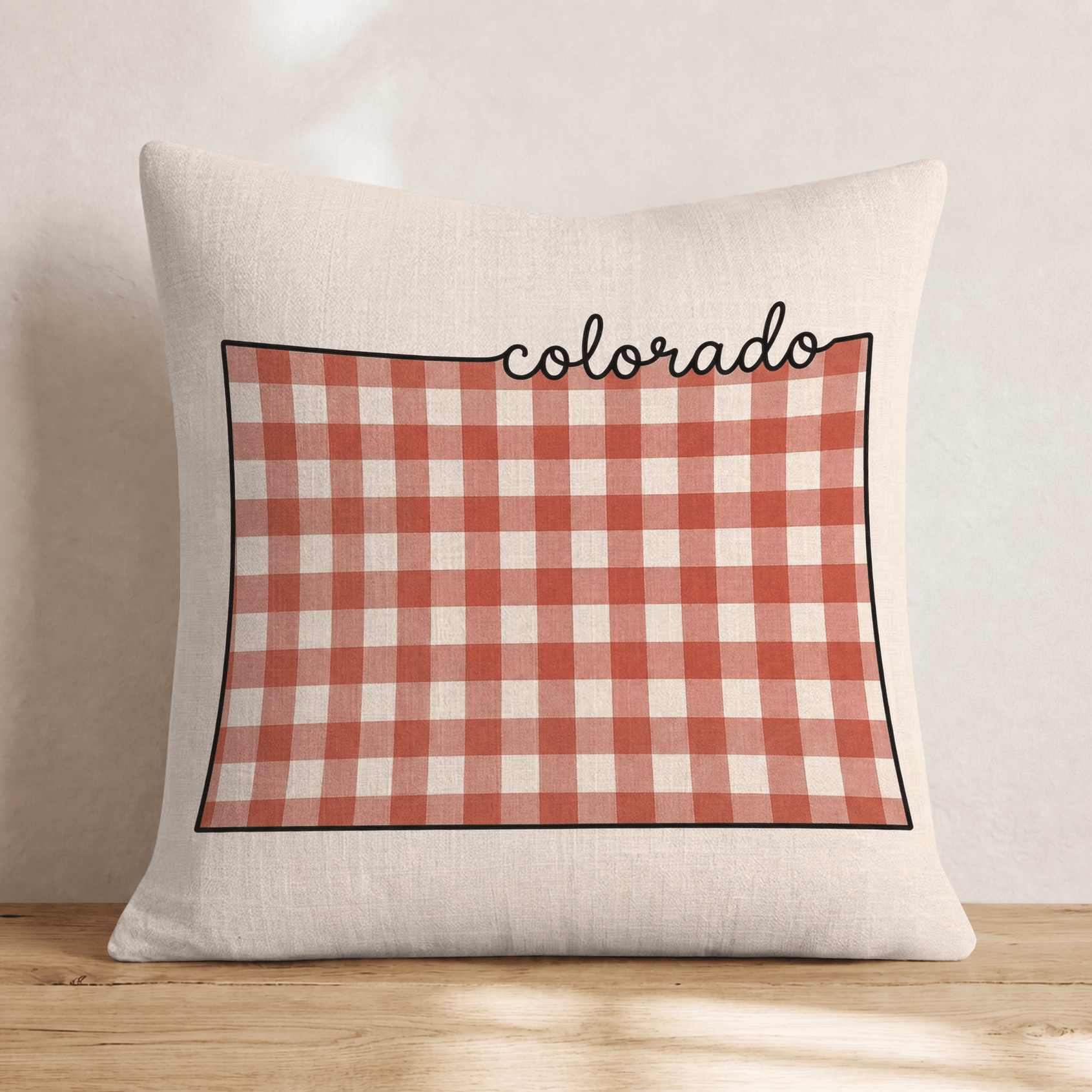 Red Plaid Colorado Throw Pillow - Hillcroft Home