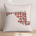 Red Plaid Maryland Throw Pillow - Hillcroft Home