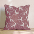 Red Reindeer Pattern Throw Pillow - Hillcroft Home