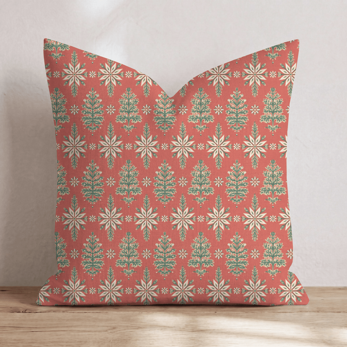 Red Sweater Weather Throw Pillow throw pillow - Hillcroft Home