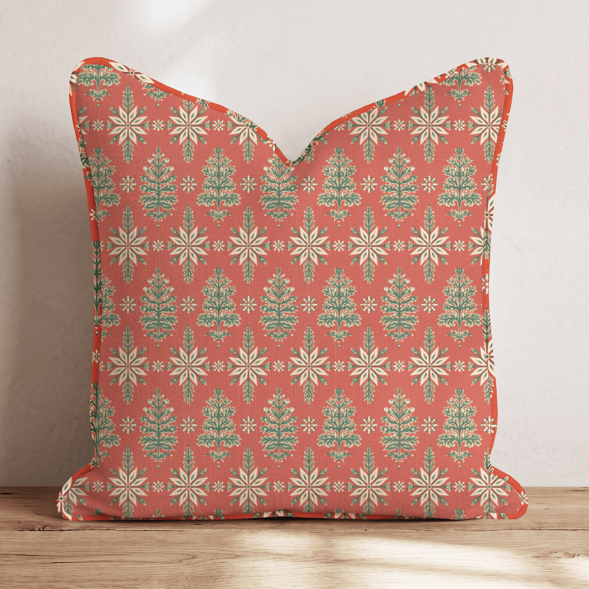 Red Sweater Weather Throw Pillow throw pillow - Hillcroft Home