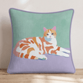 Red Tabby Cat Throw Pillow - Hillcroft Home