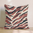 Red Tiger Grunge Throw Pillow - Hillcroft Home
