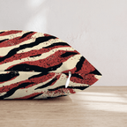 Red Tiger Grunge Throw Pillow - Hillcroft Home