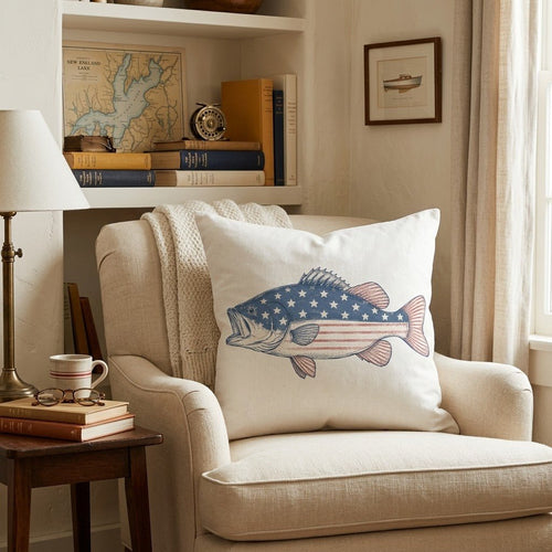 Red, White, and Blue Catch Throw Pillow - Hillcroft Home