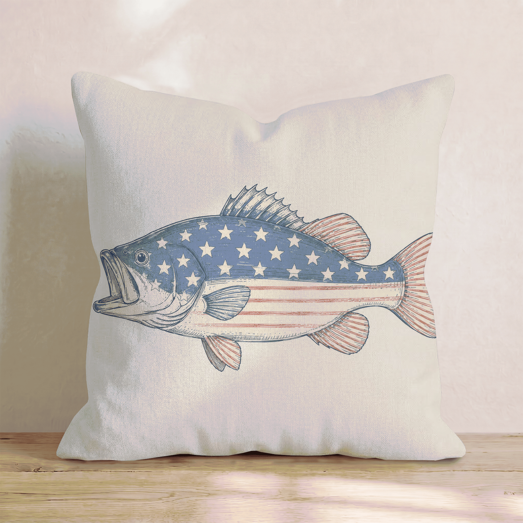 Red, White, and Blue Catch Throw Pillow - Hillcroft Home