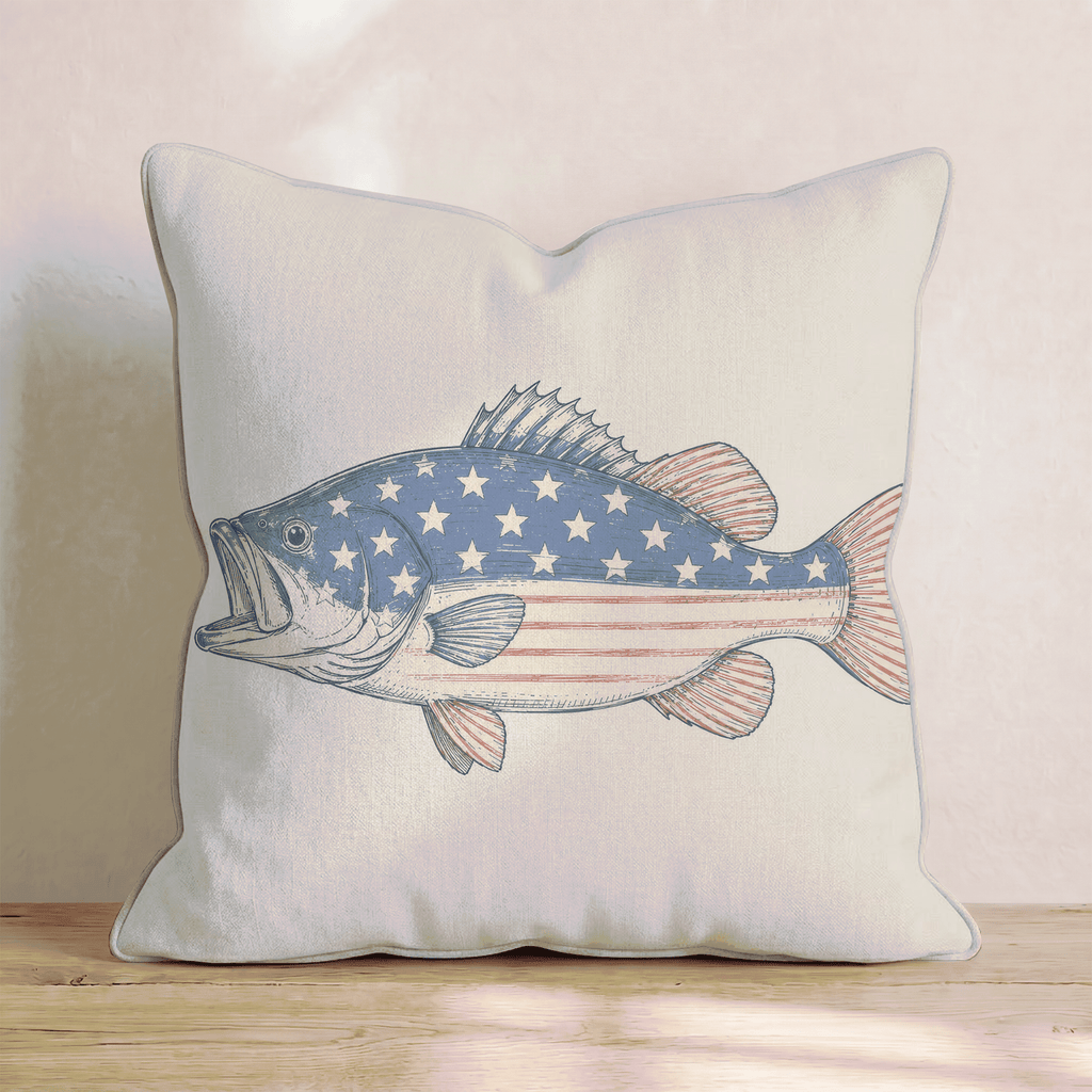 Red, White, and Blue Catch Throw Pillow - Hillcroft Home