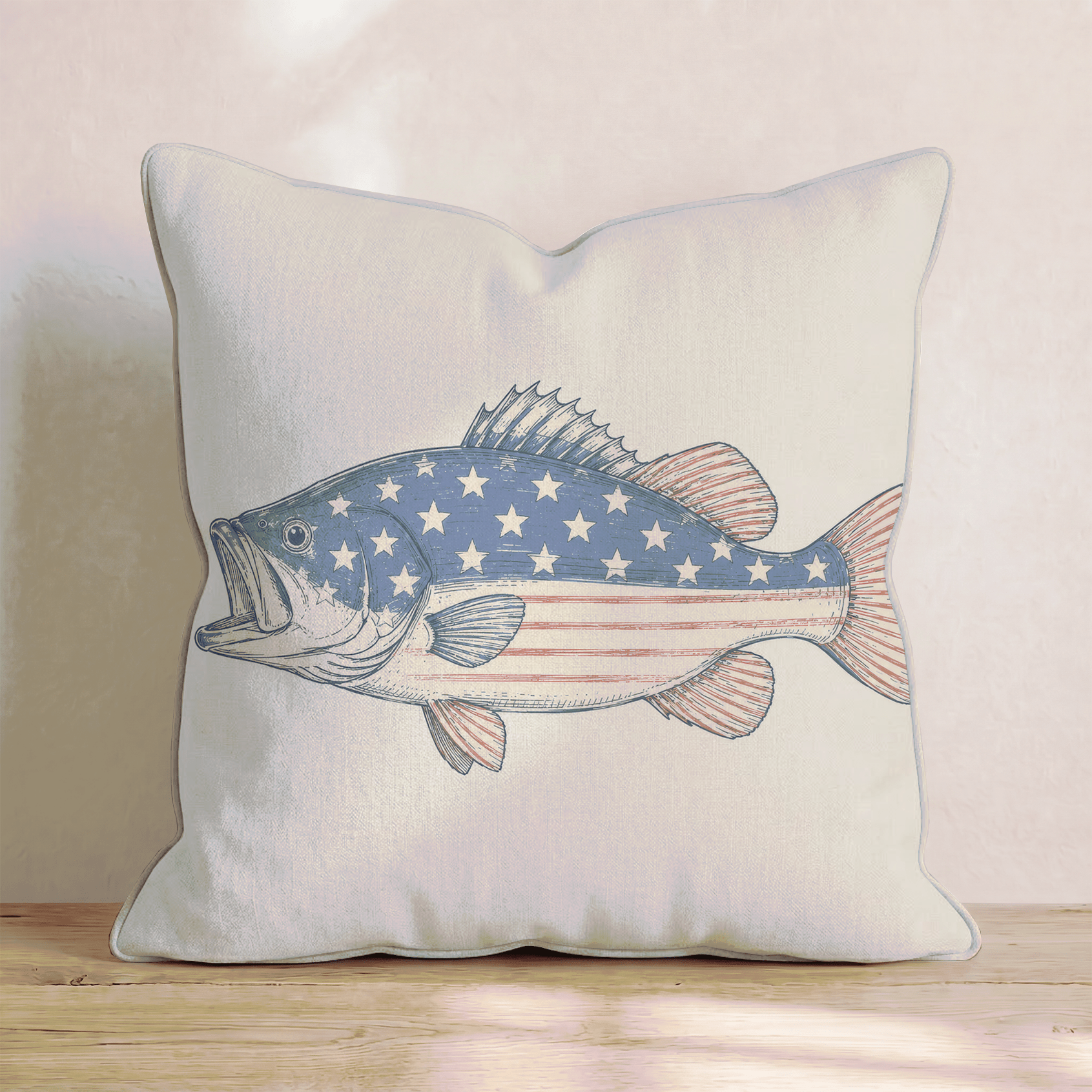 Red, White, and Blue Catch Throw Pillow - Hillcroft Home