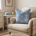 Red, White, And Nautical Throw Pillow - Hillcroft Home