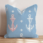 Red, White, And Nautical Throw Pillow - Hillcroft Home