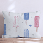 Red, White and Popsicles Throw Pillow - Hillcroft Home