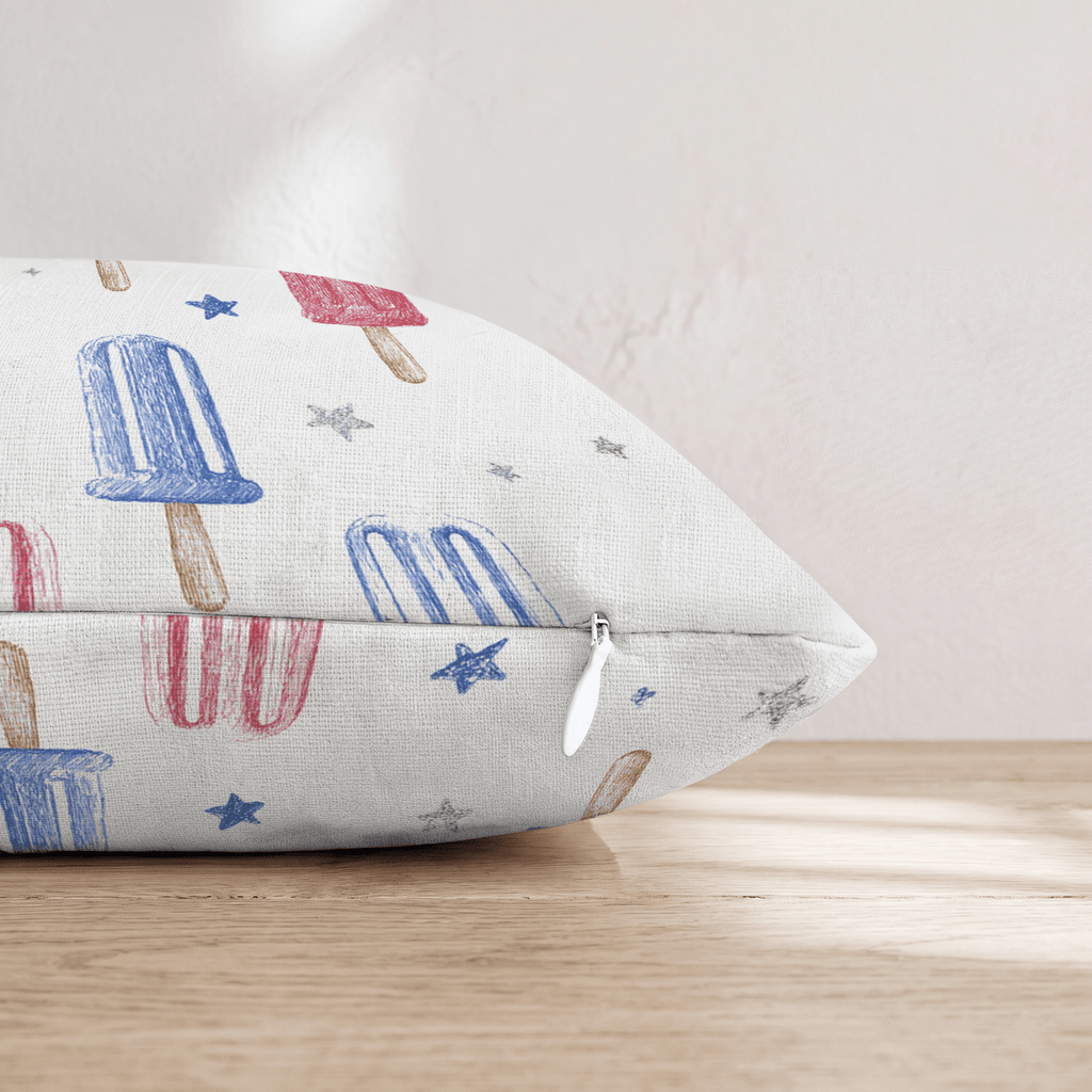 Red, White and Popsicles Throw Pillow - Hillcroft Home