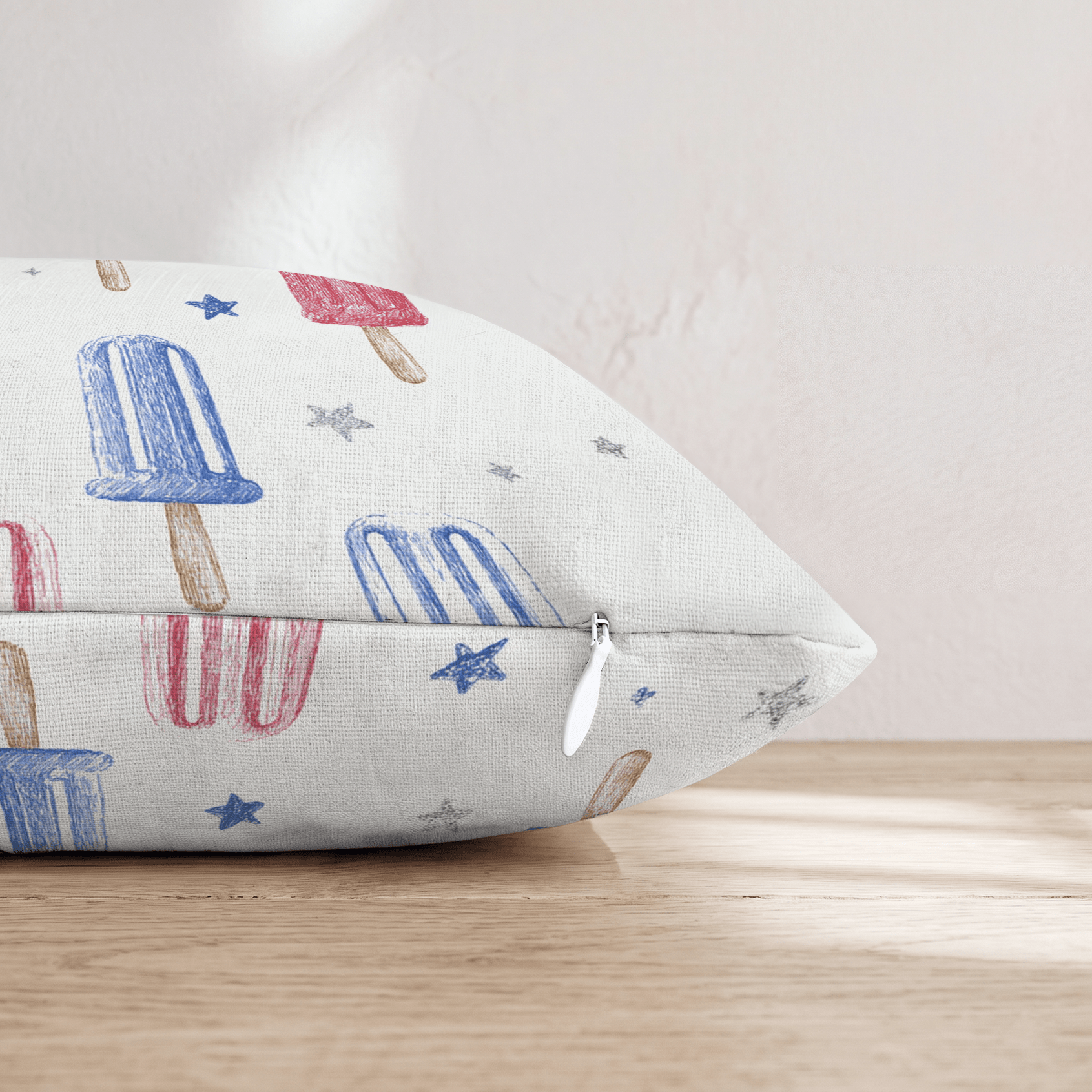 Red, White and Popsicles Throw Pillow - Hillcroft Home
