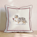 Red Wine Australian Shepherd Throw Pillow - Hillcroft Home