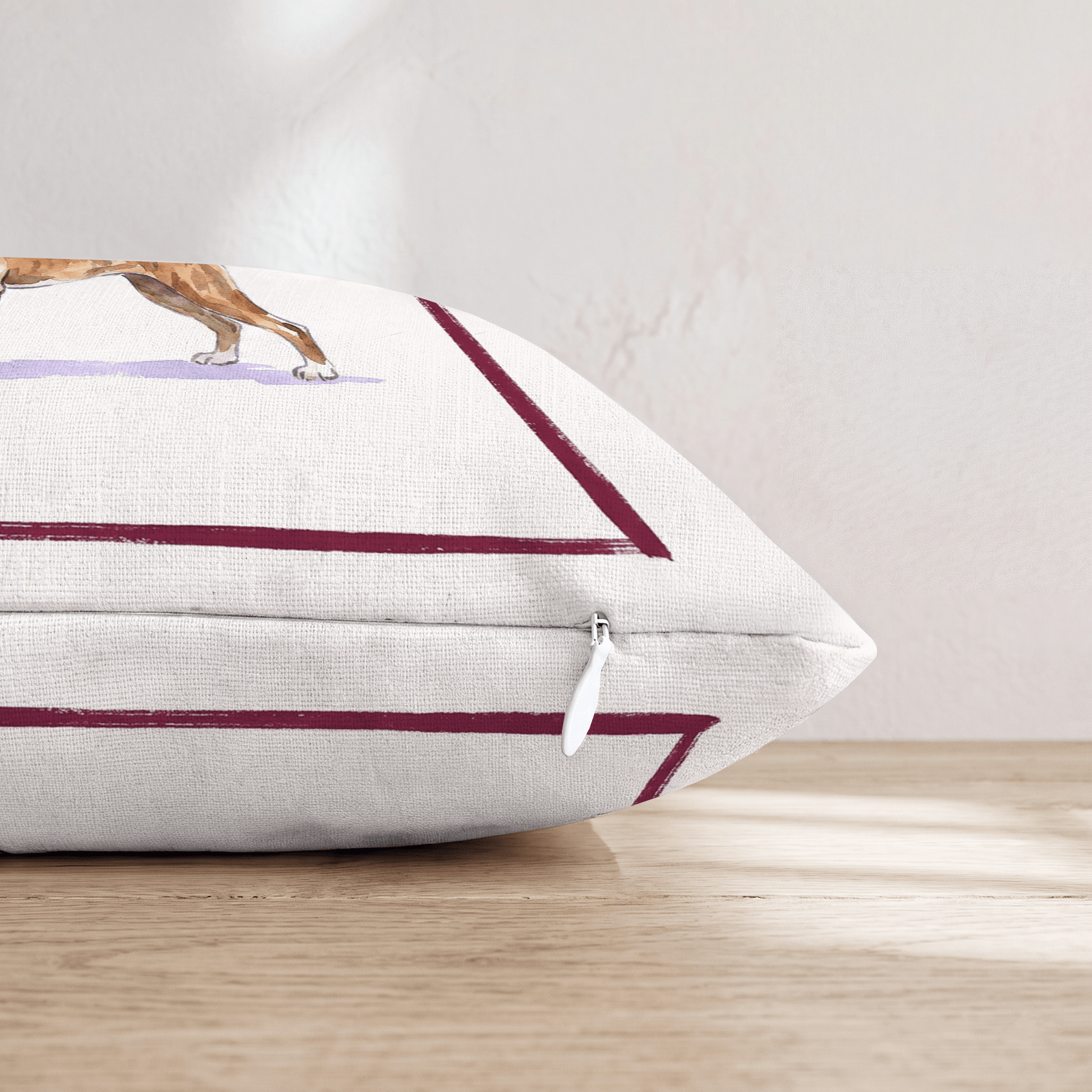 Red Wine Boxer Throw Pillow - Hillcroft Home