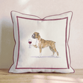 Red Wine Boxer Throw Pillow - Hillcroft Home