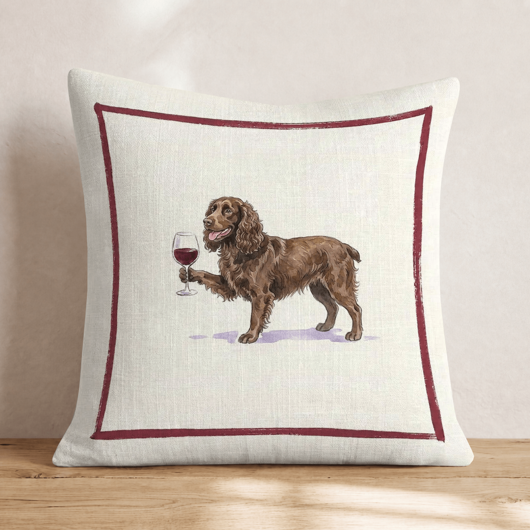 Red Wine Boykin Throw Pillow - Hillcroft Home